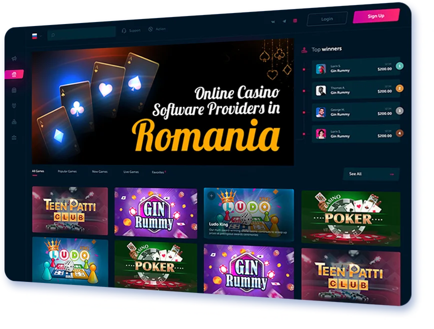 Software for online casinos and bookmaking websites.