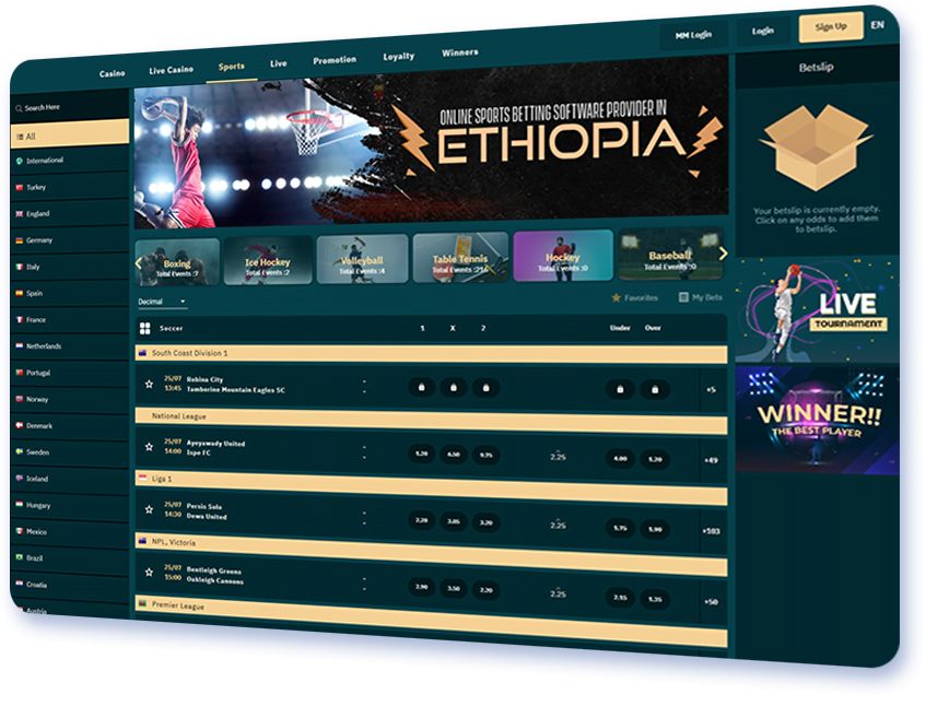 Sports Betting Software Provider in Ethiopia GammaStack