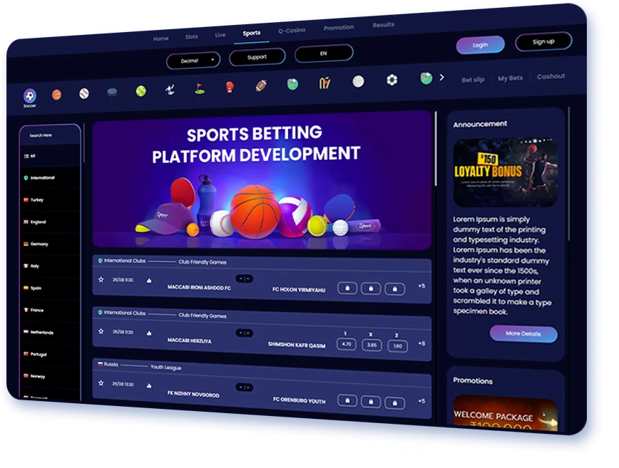 Sports betting platform development