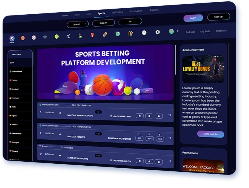 Sports betting platform development