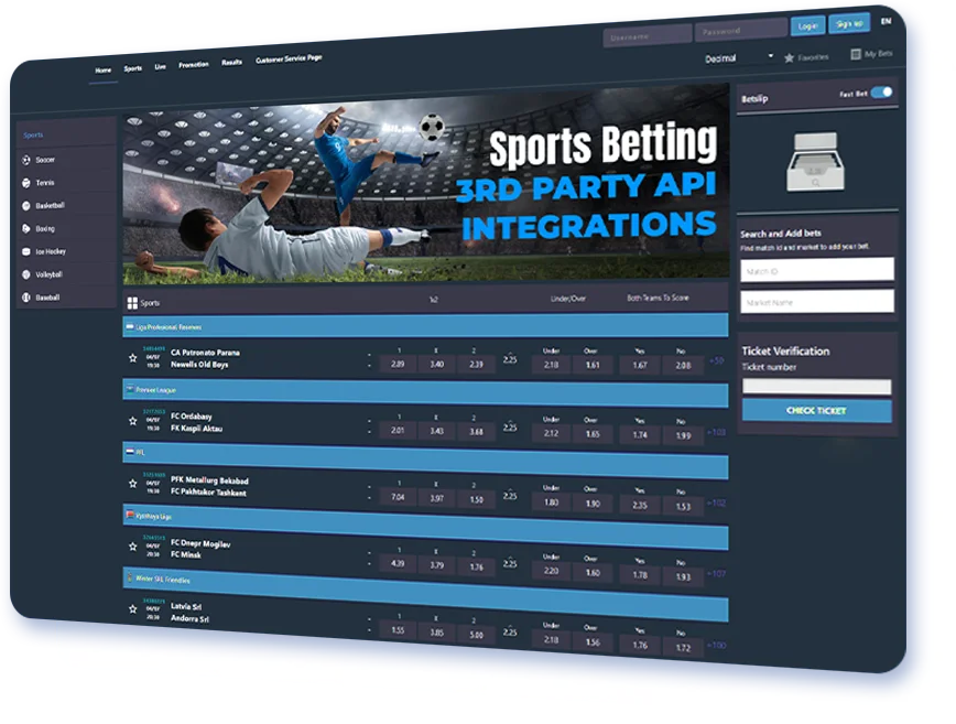 Sports Betting 3rd Party API Integrations