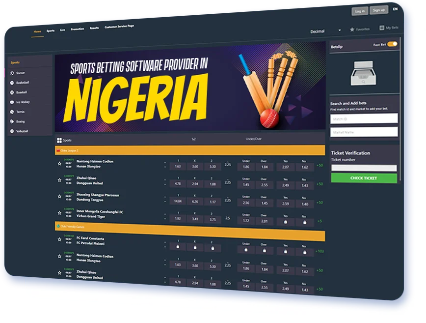 sports betting software provider in Nigeria