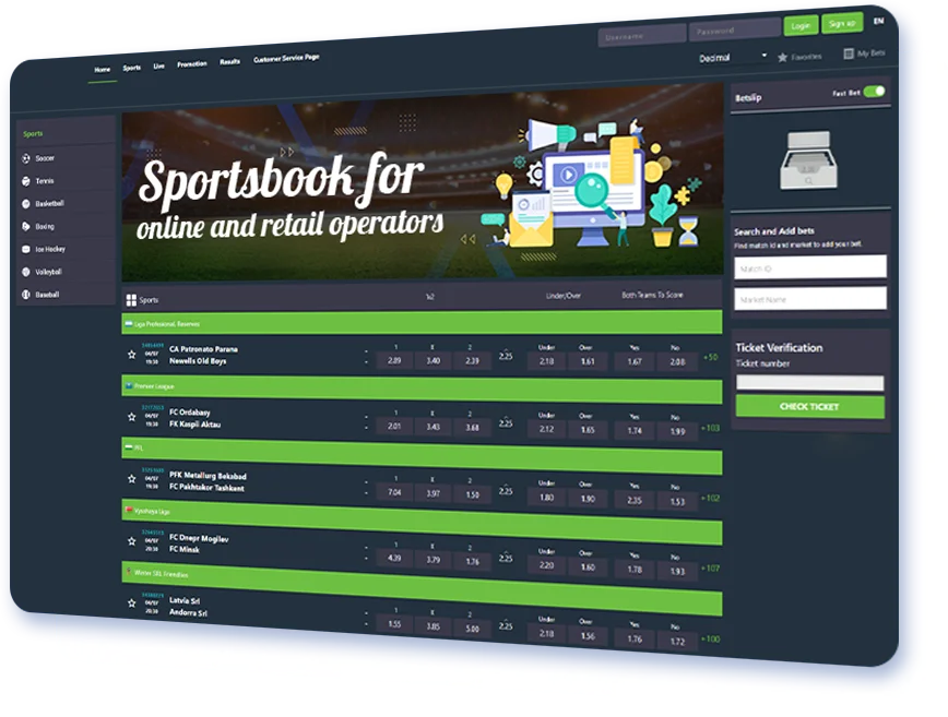 sportsbook for online and retail operators