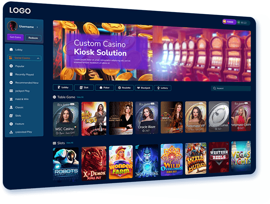 Custom Casino Kiosk Solution